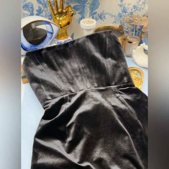 🆕 BRONX & BANCO 🧿 NWOT Florentina Corset Gown, Black Velvet, Sz S US 4 - Picture 11 of 13